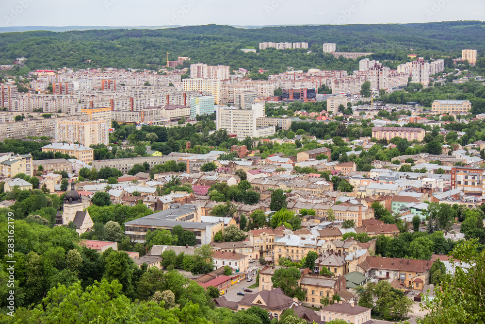 Fototapeta premium Architecture of Lviv. Lviv is the cultural center of Ukraine. Television and town hall in the center. Tourist attractions. .