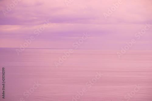 Sea in cloudy weather. Calm sea. View of the sea from a height. Anapa district. The vastness of Russia. Black Sea . Summer landscape sea and sky