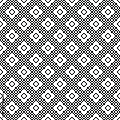 Abstract background of black squares. Seamless geometric pattern. Black and white texture.