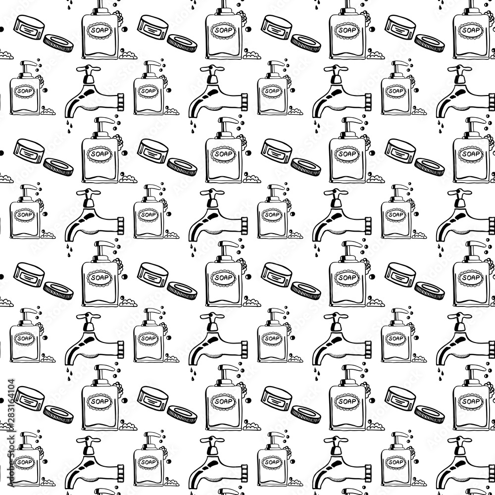 Obraz premium seamless pattern bathroom