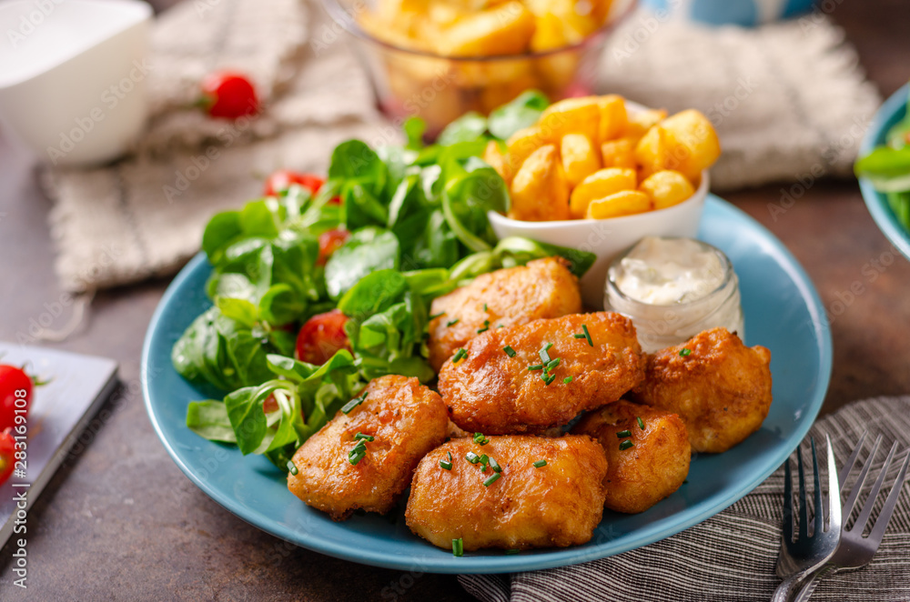 Homemade fish and chips