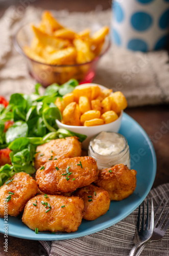 Homemade fish and chips