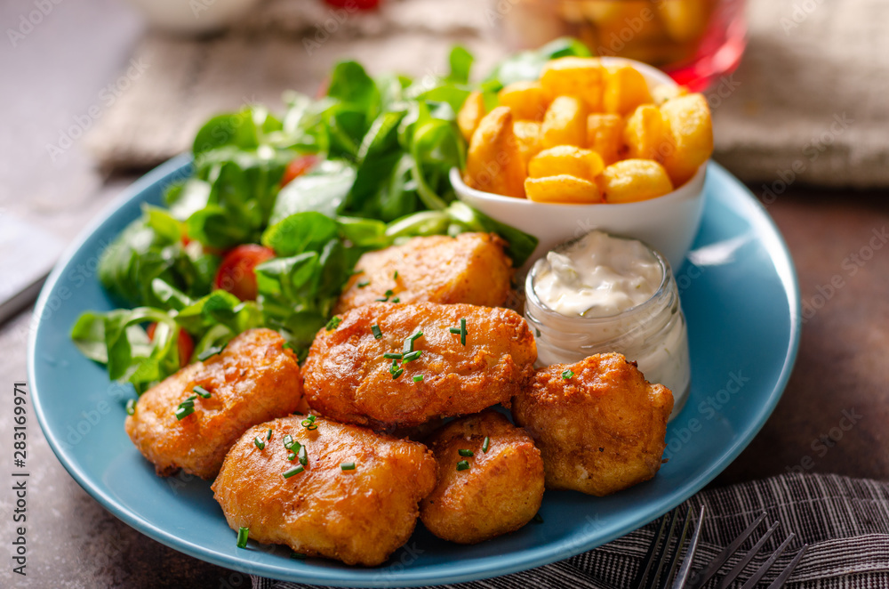 Homemade fish and chips Homemade fish and chips