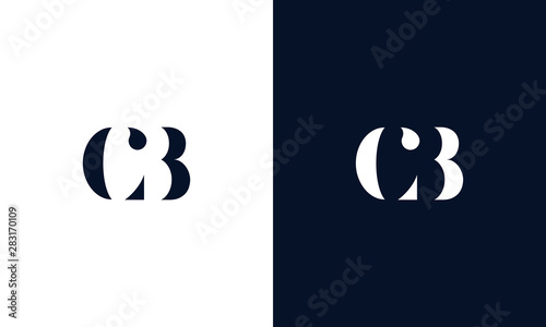 Abstract letter CB logo. This logo icon incorporate with abstract shape in the creative way.