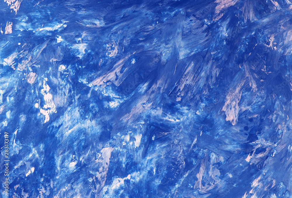 Abstract texture, patterns of blue paint on canvas, background Abstract texture, patterns of blue paint on canvas, background