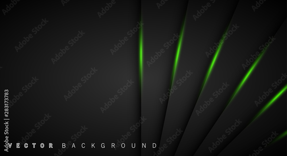 Green light line shadow dark grey luxury background Green light line shadow dark grey luxury background