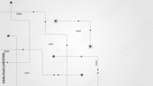 Abstract geometric connect lines and dots.Simple technology graphic background.Illustration Vector design Network and Connection concept.