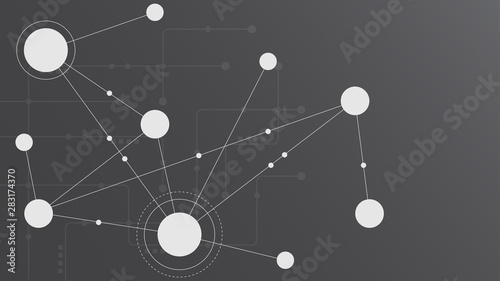 Abstract geometric connect lines and dots.Simple technology graphic background.Illustration Vector design Network and Connection concept.