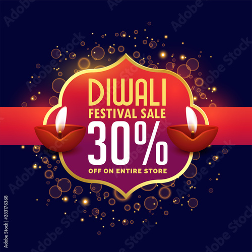 abstract diwali sale background with offer details