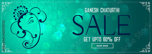 ganesh chaturthi festival sale elegant banner design
