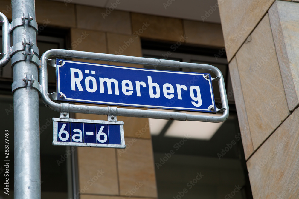 Romerberg Street Sign; Frankfurt