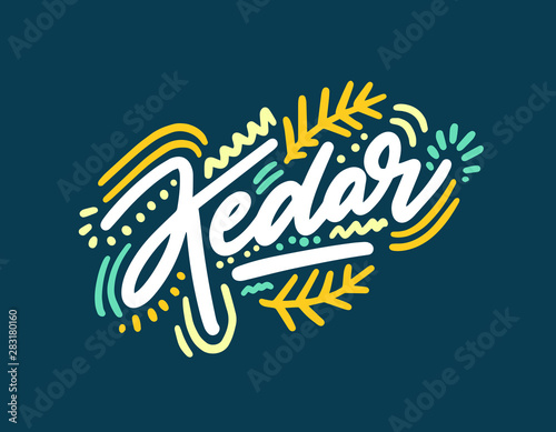 Kedar vector illustration. Vector set of element for advertising, packaging design of products.