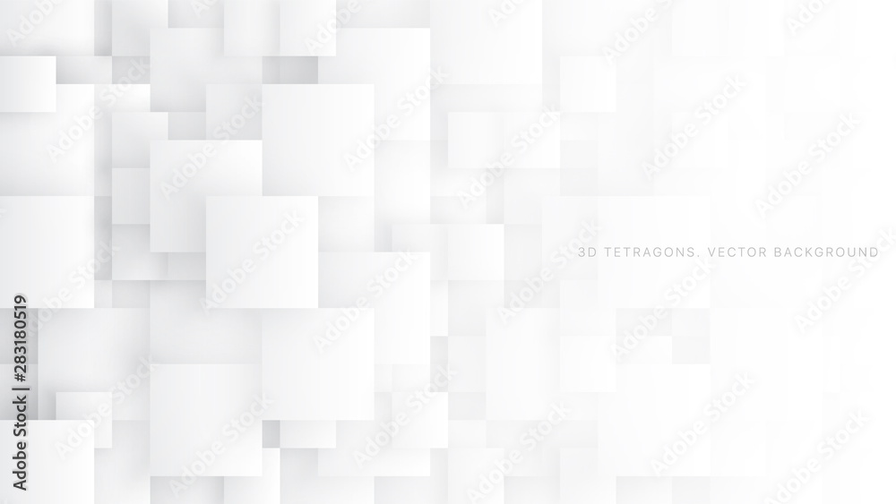Conceptual 3D Vector Different Size Tetragons Technologic White Abstract Background. Science Technology Square Blocks Structure Light Wallpaper. Tech Clear Blank Subtle Textured Backdrop Conceptual 3D Vector Different Size Tetragons Technologic White Abstract Background. Science Technology Square Blocks Structure Light Wallpaper. Tech Clear Blank Subtle Textured Backdrop