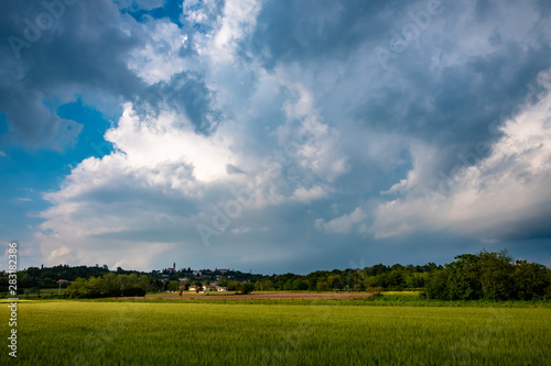 Storm in the fields of Friuli Venezia-Giulia