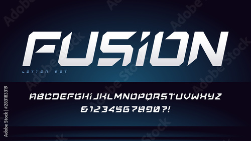 Vector cropped uppercase italic letter set, font, alphabet