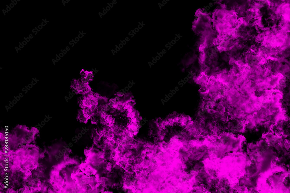 abstract colored dust explosion on a black background.abstract powder splatted background.