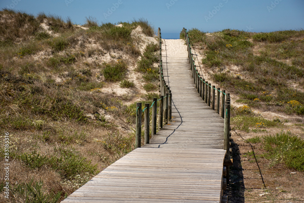 Coastal Boardwalk, Leading Lines, Portugal