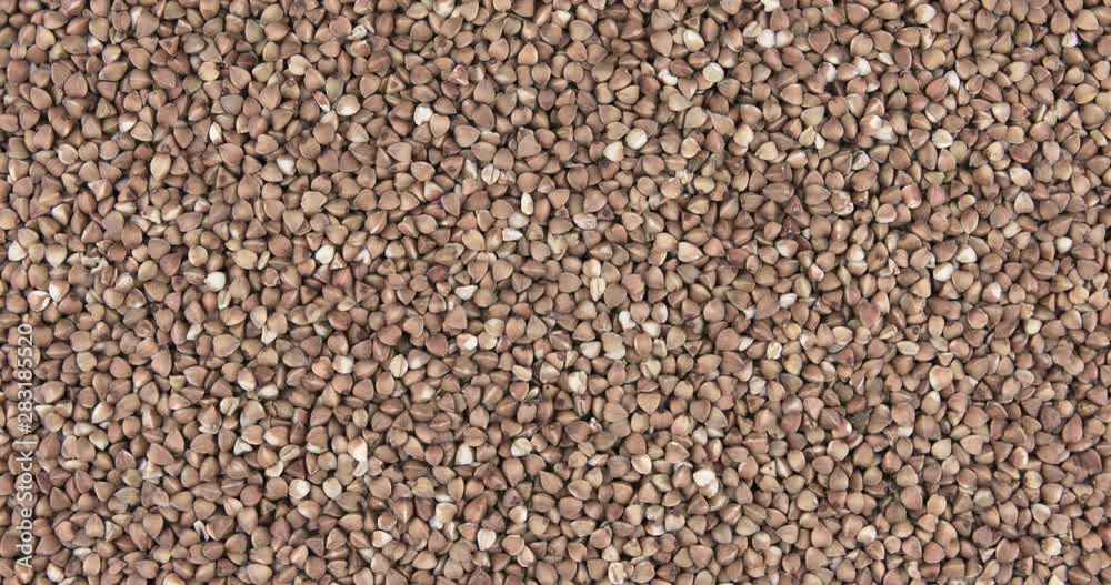 Rotation of the background of whole grains of buckwheat Rotation of the background of whole grains of buckwheat