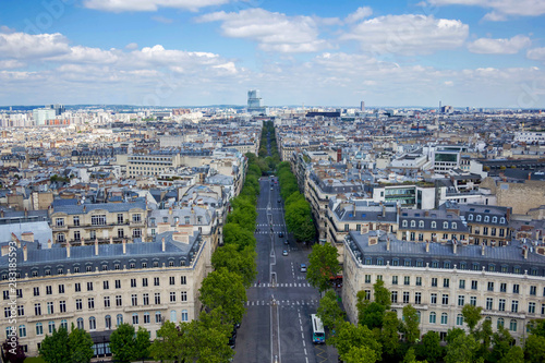 View from Arc de Triomphe, Paris, France
