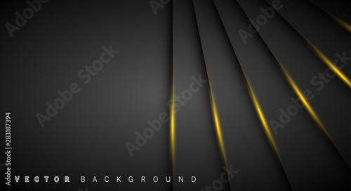 Gold light line shadow dark grey luxury background