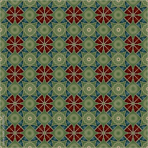 Abstract vintage volume seamless pattern