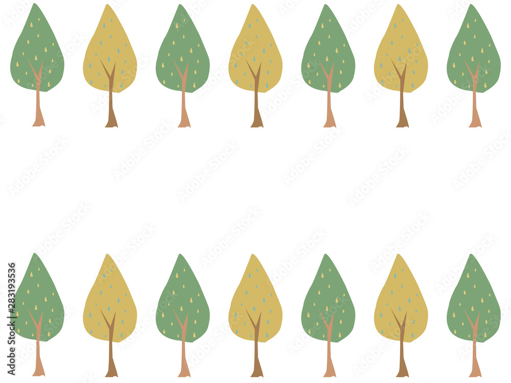 Frame of trees, vector illustration. Frame of trees, vector illustration.