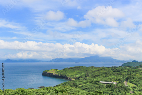 大バエ灯台から見た海 長崎県生月島