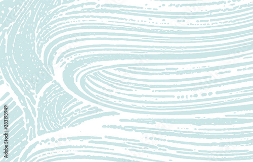 Grunge texture. Distress blue rough trace. Bizarre