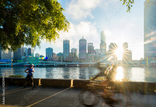 Cyclists in South Bank, Brisbane 1