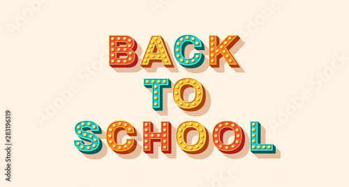 Back to school retro typography