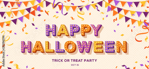 Happy Halloween card or banner