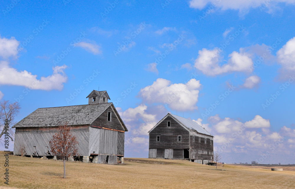 Old Barns and Blue Summer Sky Old Barns and Blue Summer Sky