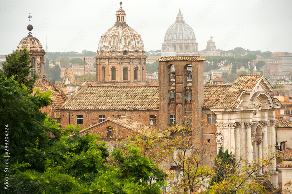 historic cityscapes and world famous sights of magnificent rome, italy