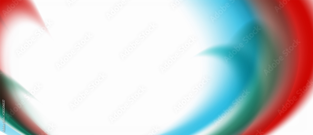 Naklejka premium Line wave art illustration on light backdrop. Vector abstract design banner template. Business template