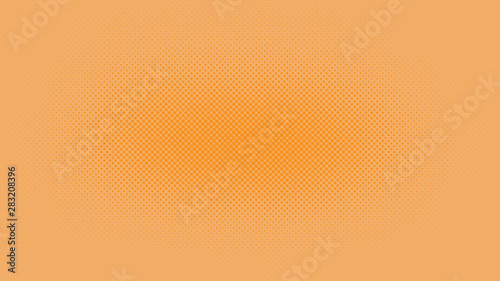 Light orange and yellow retro comic pop art background with haftone dots design. Vector clear template for banner or comic book design, etc