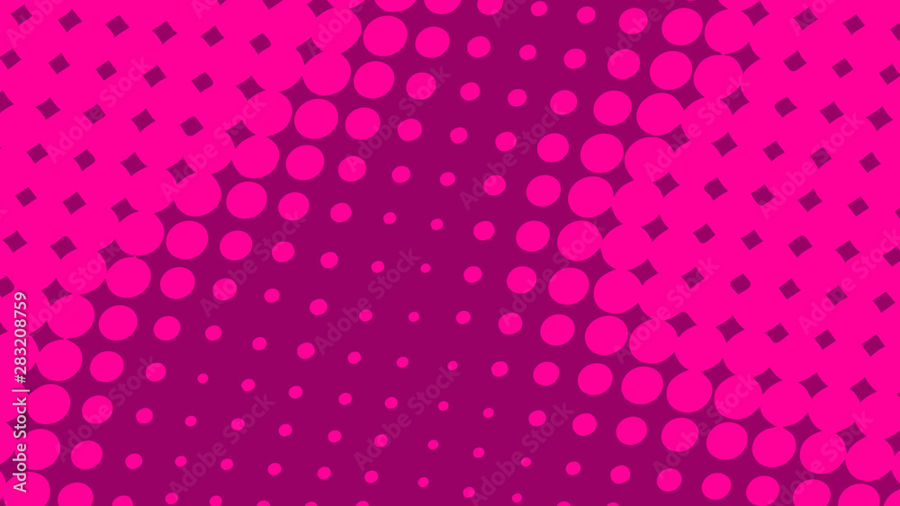 Magenta modern pop art background with halftone dots design, vector illustration Magenta modern pop art background with halftone dots design, vector illustration