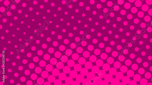 Magenta retro comic pop art background with dots, cartoon halftone background vector illustration eps10