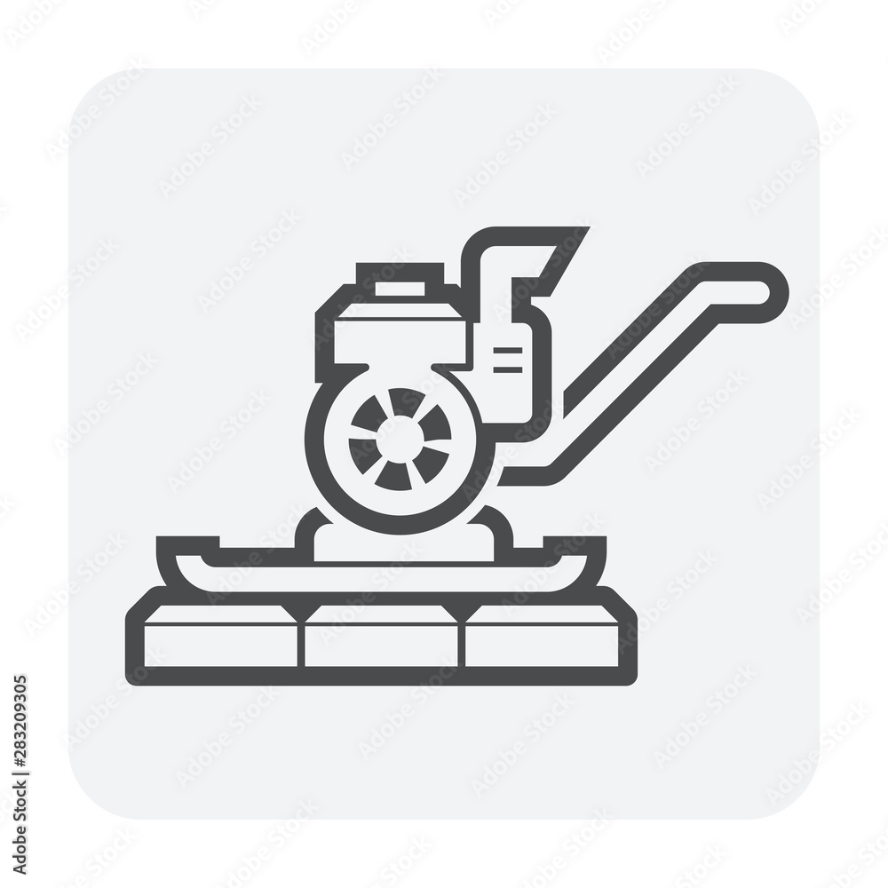 Paver block brick floor work vector icon design. Paver block brick floor work vector icon design.