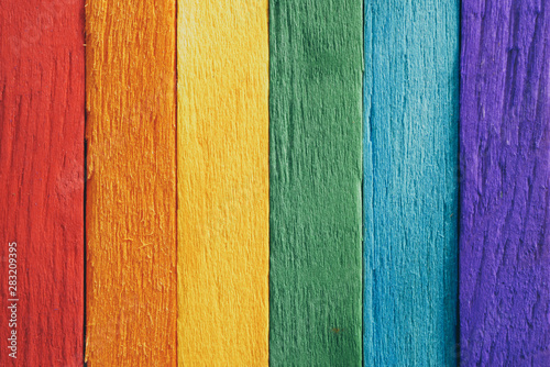 rainbow flag wood plank Texture background for design