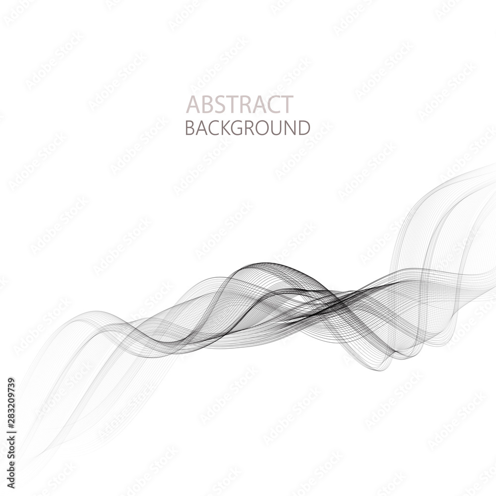 Stylish gray wavy wave lines on a white background. Design element Stylish gray wavy wave lines on a white background. Design element