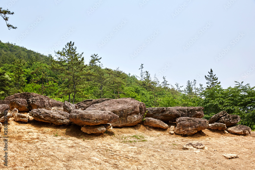 Hwasun dolmen site in Korea. Hwasun dolmen site in Korea.