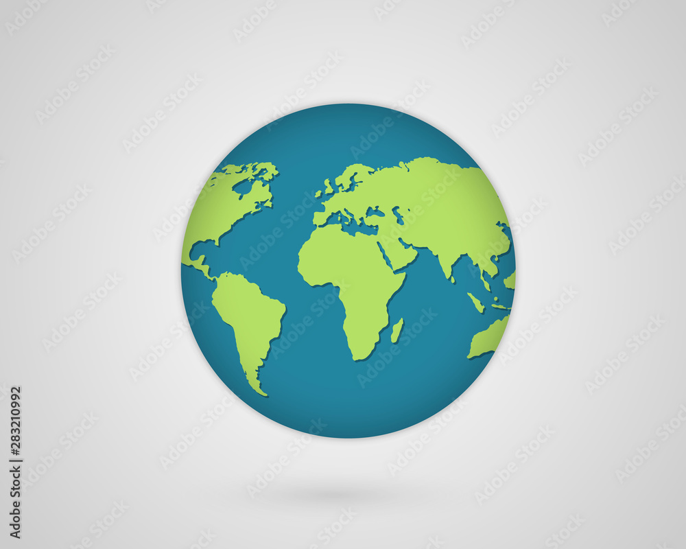 Earth globe. Planet Earth icon.