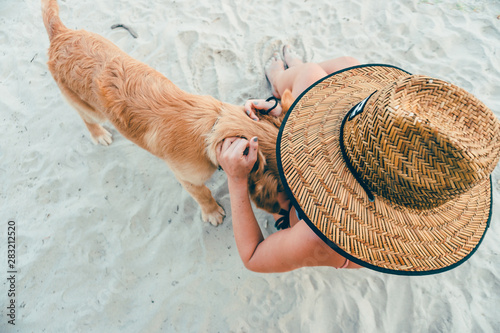 straw hat and map