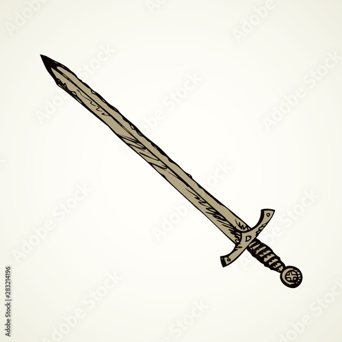 Old Epee. Vector drawing