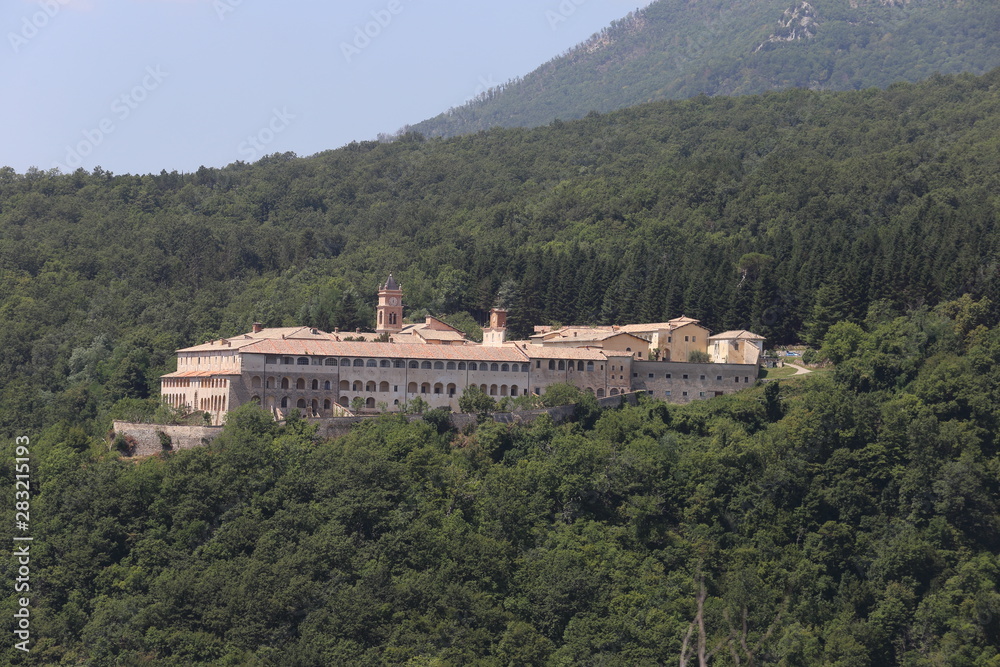 Collepardo, Italy - August 9, 2019: The Charterhouse of Trisulti
