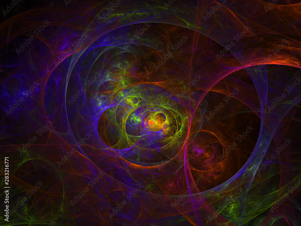 Obraz premium surreal futuristic digital 3d design art abstract background fractal illustration for meditation and decoration wallpaper