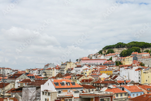 Panoramic view of Lisbon with Lisbon Castle