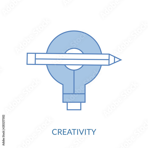 Creative idea, flat design thin line banner, usage for e-mail newsletters, web banners, headers, blog posts, print and more
