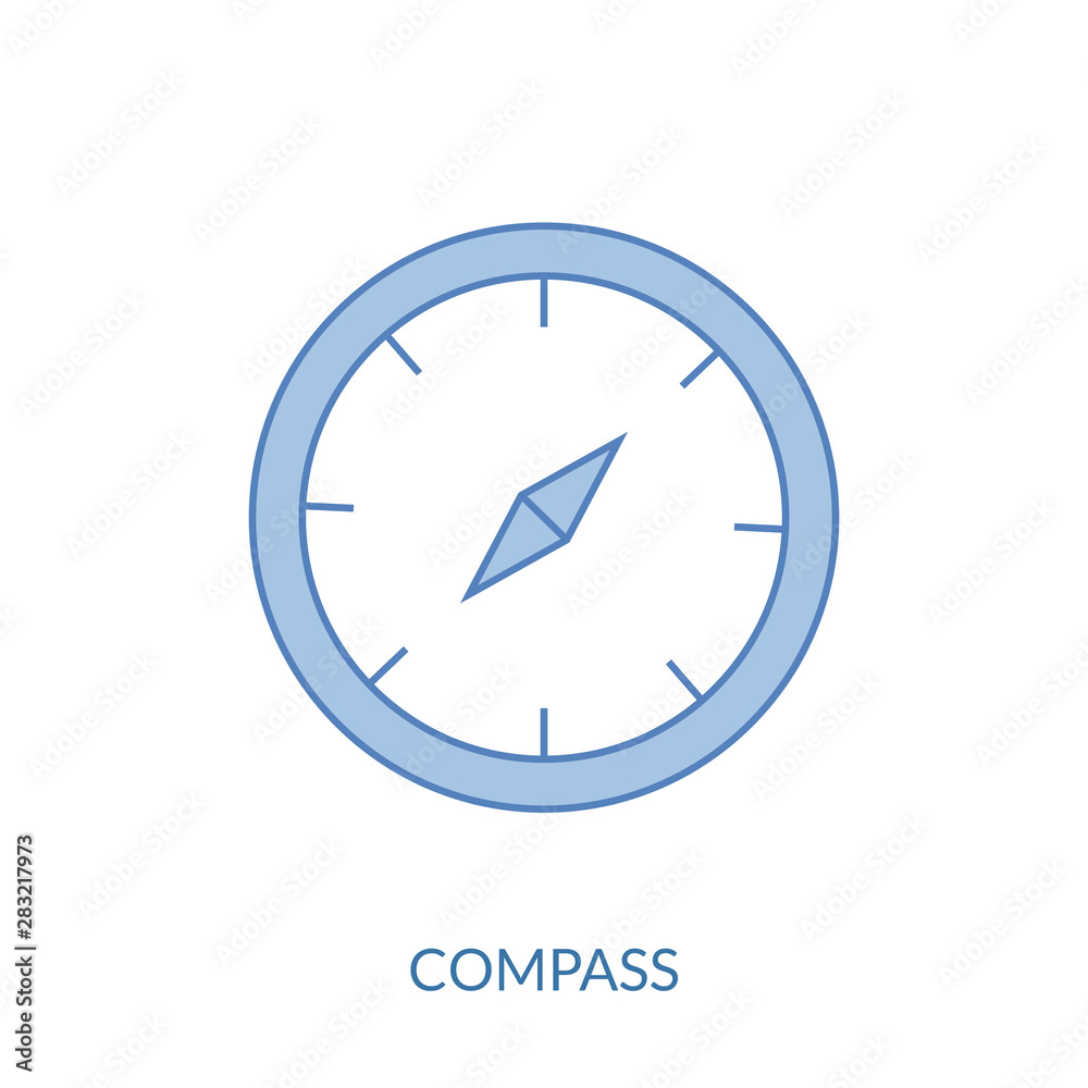 Compass line icon, outline vector sign, linear style pictogram isolated on white. Navigation symbol, logo illustration. Editable stroke Compass line icon, outline vector sign, linear style pictogram isolated on white. Navigation symbol, logo illustration. Editable stroke