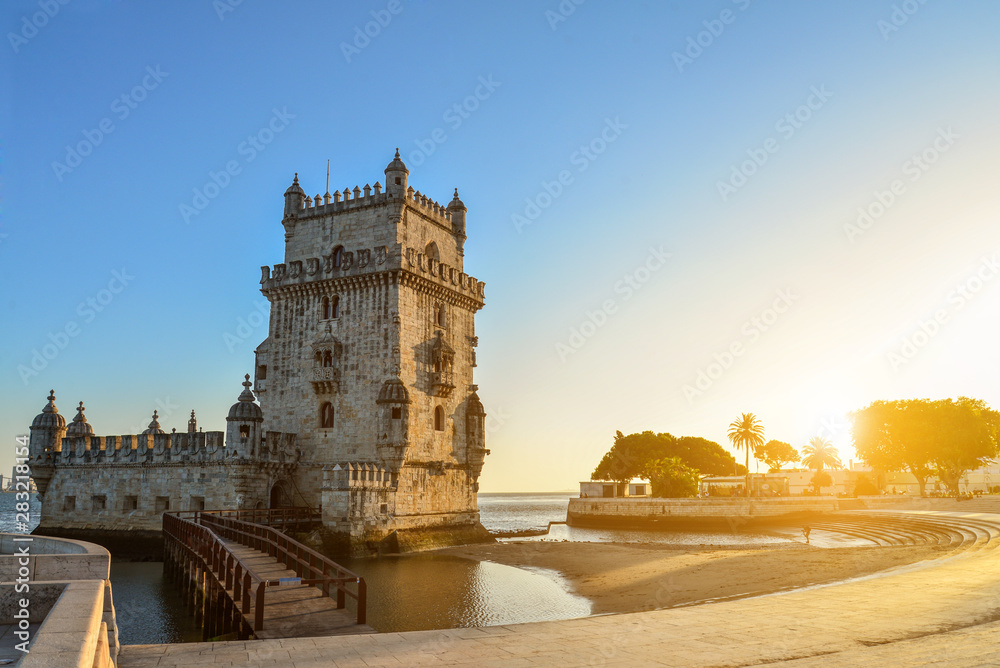 View at the Belem tower or Torre de Belem